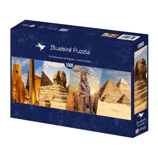 Puzzle Bluebird Panorámico Egipto, Luxor y Giza de 1000 Pzs