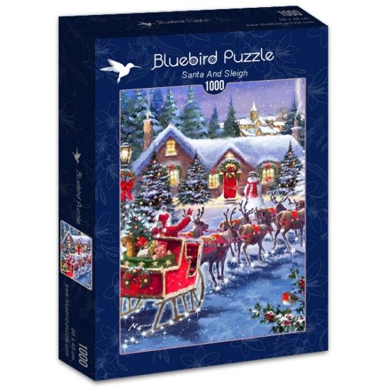 Puzzle Bluebird Papá Noel y Su Trineo de 1000 Piezas