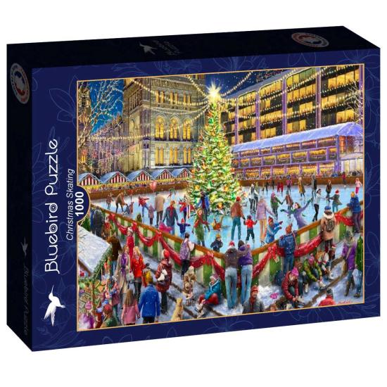 Puzzle Bluebird Patinaje Navideño de 1000 Piezas