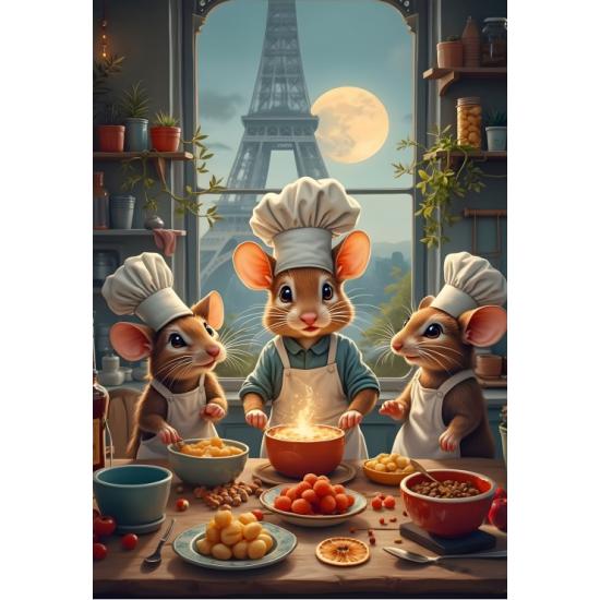 Puzzle Bluebird Pequeños Chefs de París de 1000 Piezas