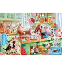 Puzzle Bluebird Perros En La Cocina de 1000 Piezas