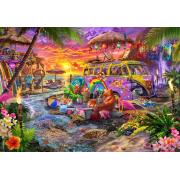 Puzzle Bluebird Playa Hippie de 1000 Piezas