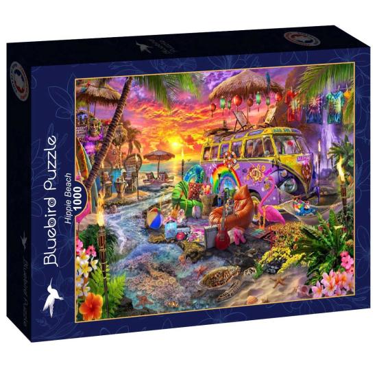 Puzzle Bluebird Playa Hippie de 1000 Piezas