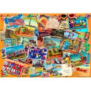 Puzzle Bluebird Postales de Estados Unidos de 1000 Piezas