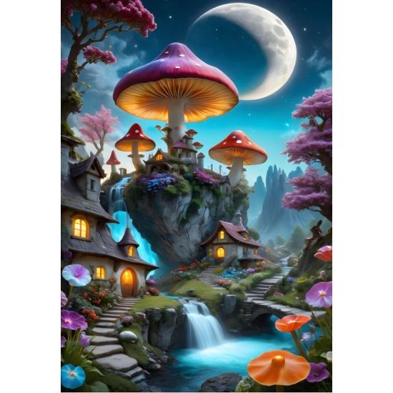 Puzzle Bluebird Pueblo de Setas de 1000 Piez