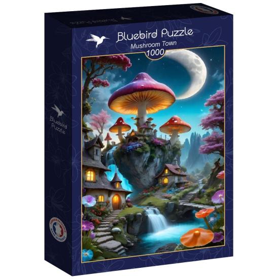 Puzzle Bluebird Pueblo de Setas de 1000 Piez