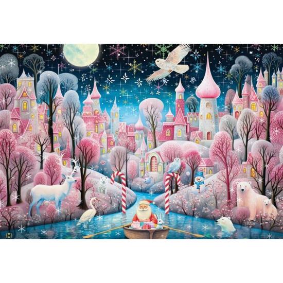 Puzzle Bluebird Pueblo Navideño de 1000 Piezas