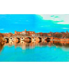Puzzle Bluebird Puente Nuevo, Toulouse de 1000 Piezas