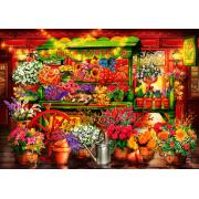 Puzzle Bluebird Puesto del Mercado de Flores de 1000 Piezas
