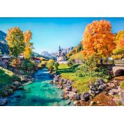 Puzzle Bluebird Ramsau en Otoño de 500 Piezas