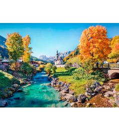 Puzzle Bluebird Ramsau en Otoño de 500 Piezas