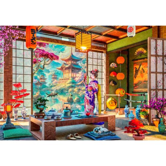 Puzzle Bluebird Salón de Té Japonés 1000 Piezas