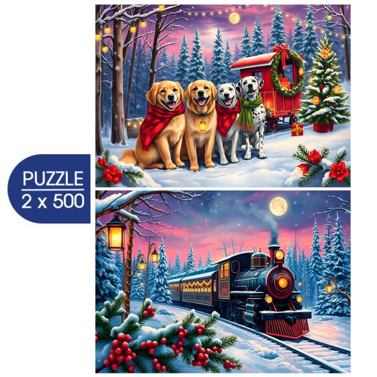 Puzzle Bluebird Se Acerca La Navidad de 2x500 Piezas