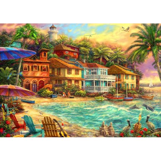Puzzle Bluebird Tiempo en la Isla de 2000 Piezas