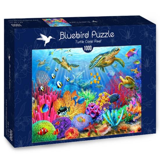 Puzzle Bluebird Tortuga de Arrecife de Coral de 1000 Piezas
