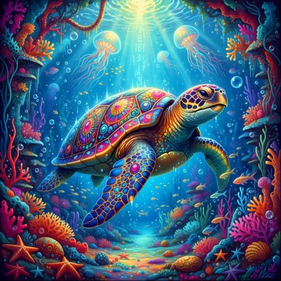 Puzzle Bluebird Tortuga Marina de 1000 Piezas