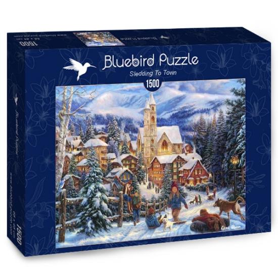 Puzzle Bluebird Trineo Hasta el Pueblo de 1500 Piezas