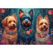 Puzzle Bluebird Trío De Perros de 1000 Piezas