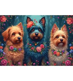 Puzzle Bluebird Trío De Perros de 1000 Piezas