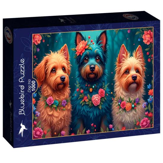 Puzzle Bluebird Trío De Perros de 1000 Piezas