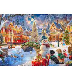 Puzzle Bluebird Villa Navidad de 1500 Piezas