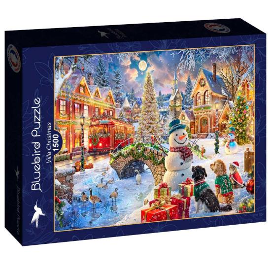 Puzzle Bluebird Villa Navidad de 1500 Piezas