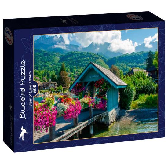 Puzzle Bluebird Vista del Lago De Annecy de 500 Piezas