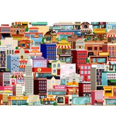 Puzzle Brain Tree Ciudad Abarrotada de 1000 Piezas