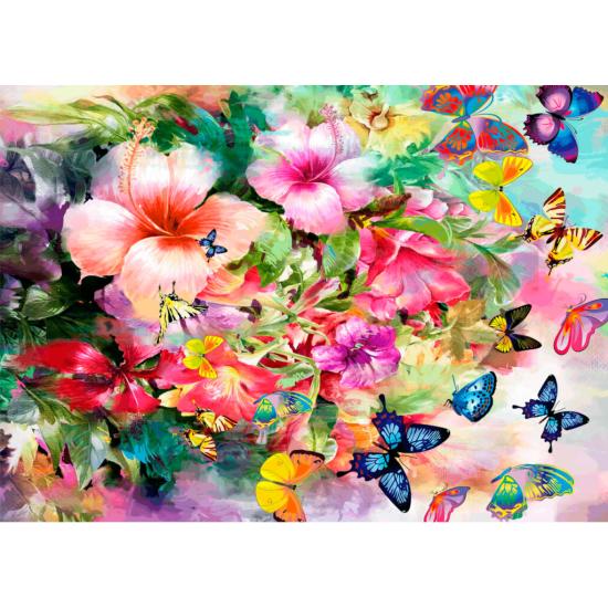 Puzzle Brain Tree Flores y Mariposas de 1000 Piezas Puzzle Brain Tree Flores y Mariposas de 1000 Piezas