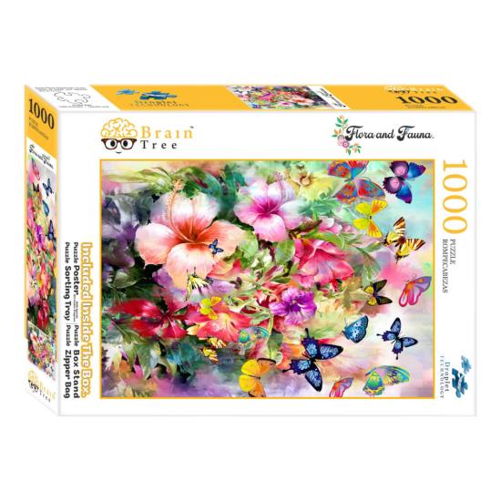 Puzzle Brain Tree Flores y Mariposas de 1000 Piezas Puzzle Brain Tree Flores y Mariposas de 1000 Piezas