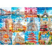 Puzzle Brain Tree Monumentos en Colores de 1000 Piezas
