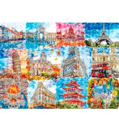 Puzzle Brain Tree Monumentos en Colores de 500 Piezas