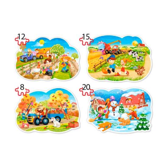 Puzzle Castorland 4x1 Cuatro Estaciones 8+12+15+20 Piezas