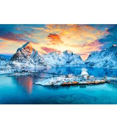 Puzzle Castorland Amanecer En Sakrisoy, Lofoten de 1000 Piezas