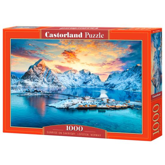 Puzzle Castorland Amanecer En Sakrisoy, Lofoten de 1000 Piezas
