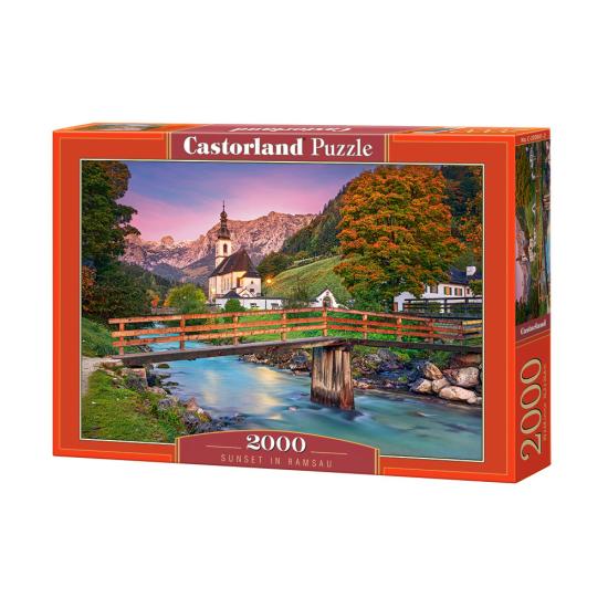 Puzzle Castorland Atardecer en Ramsau de 2000 Piezas
