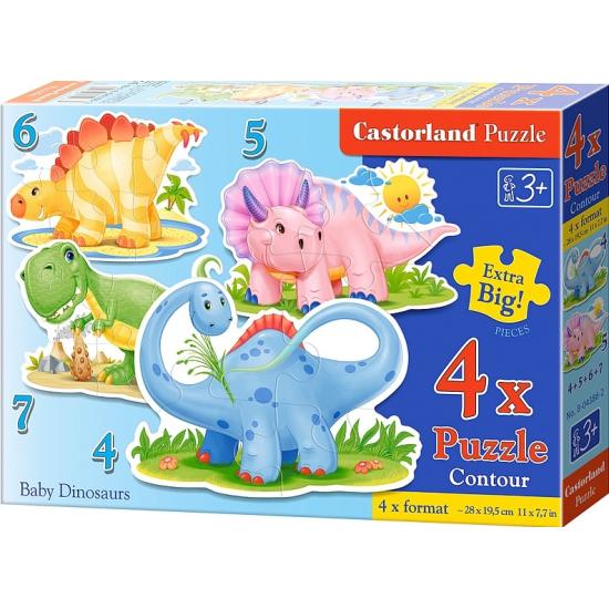 Puzzle Castorland Baby Dinosaurios 4+5+6+7