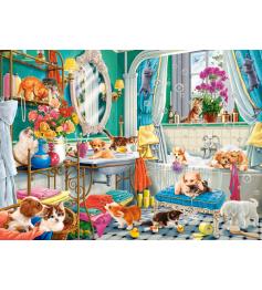 Puzzle Castorland Baño Loco de Mascotas de 100 Piezas