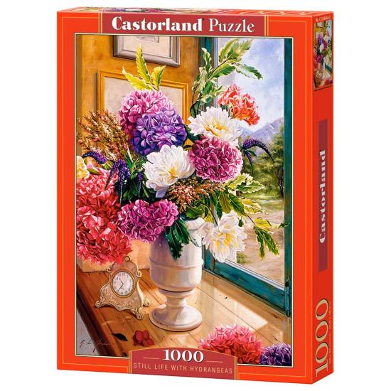 Puzzle Castorland Bodegón con Hortensias de 1000 Piezas