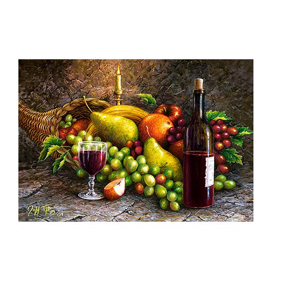 Puzzle Castorland Bodegón de Frutas y Vino de 1000 Piezas