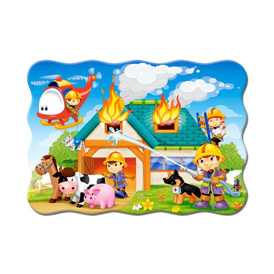 Puzzle Castorland Bomberos en Acción de 30 Piezas