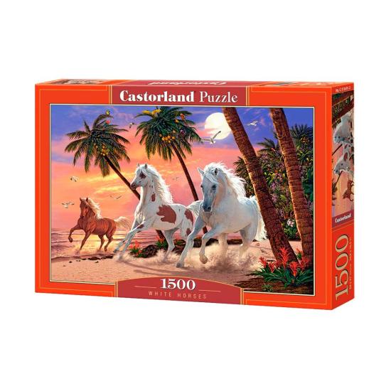 Puzzle Castorland Caballos Blancos de 1500 Piezas