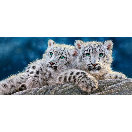 Puzzle Castorland Cachorros de Leopardo de Nieve de 600 Piezas