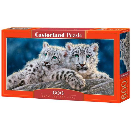 Puzzle Castorland Cachorros de Leopardo de Nieve de 600 Piezas