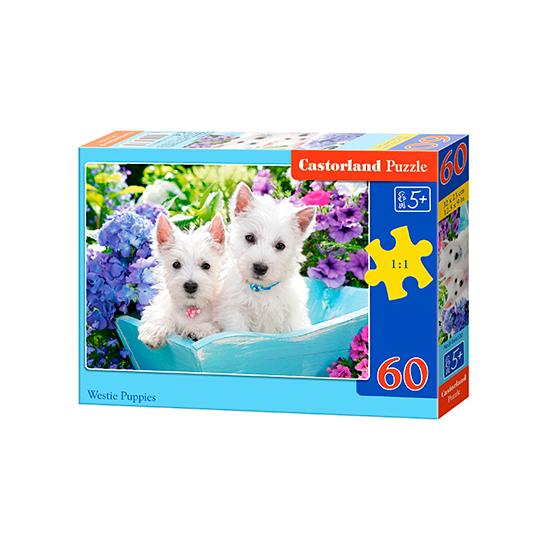 Puzzle Castorland Cachorros de Westie de 60 Piezas