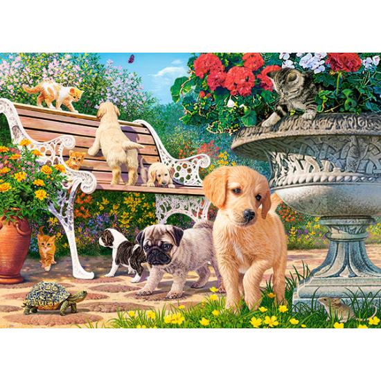 Puzzle Castorland Cachorros Jugando al Escondite de 100 Piezas Puzzle Castorland Cachorros Jugando al Escondite de 100 Piezas
