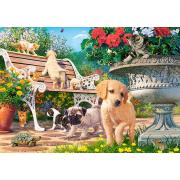 Puzzle Castorland Cachorros Jugando al Escondite de 500 Piezas