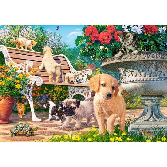 Puzzle Castorland Cachorros Jugando al Escondite de 500 Piezas Puzzle Castorland Cachorros Jugando al Escondite de 500 Piezas