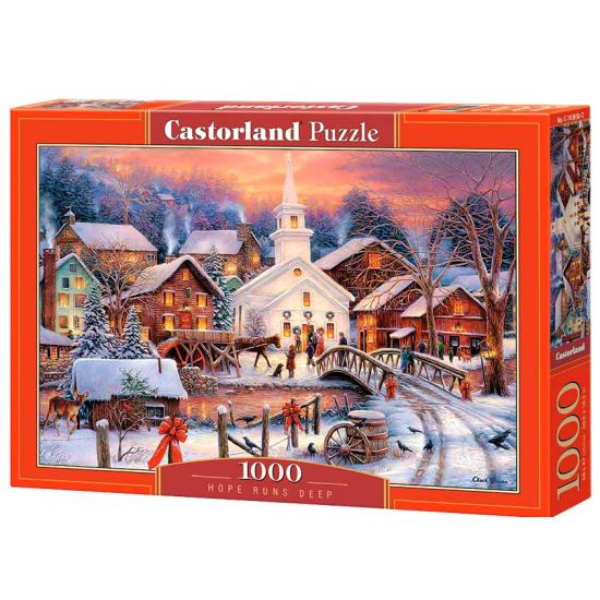 Puzzle Castorland Camino del Espiritu Navideño de 1000 Piezas Puzzle Castorland Camino del Espiritu Navideño de 1000 Piezas