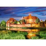 Puzzle Castorland Castillo Malbork de Noche, Polonia de 1000 Pz